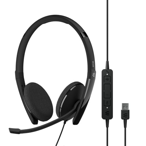 Epos | Sennheiser Adapt 160T Usb Ii (1000901) - Cuffie Cablate Su Entrambi I Lati - Connettività Usb, Certificazione Ms Teams, Ottimizzata Uc - Audio