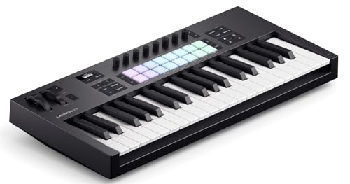 Novation Launchkey 37 [Mk4] — Controller Midi Usb Compatto A Tastiera Da 37 Tasti, Con Integrazione Per Daw. Modalità Accordo E Scala, 8 Drum Pad, Arp