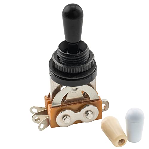 Musiclily Pro Selettore 3 Posizioni Toggle Switch Per Chitarra Elettrica Tipo Les Paul, Nero