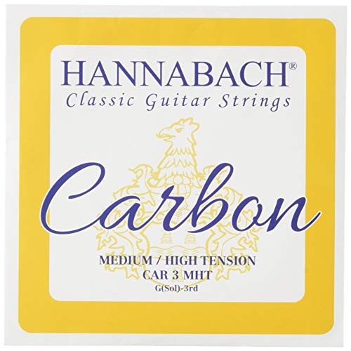 Hannabach Corde Per Chitarra Classica Carbono Tensione Medio/Alto - Corde Singole G3/Sol3