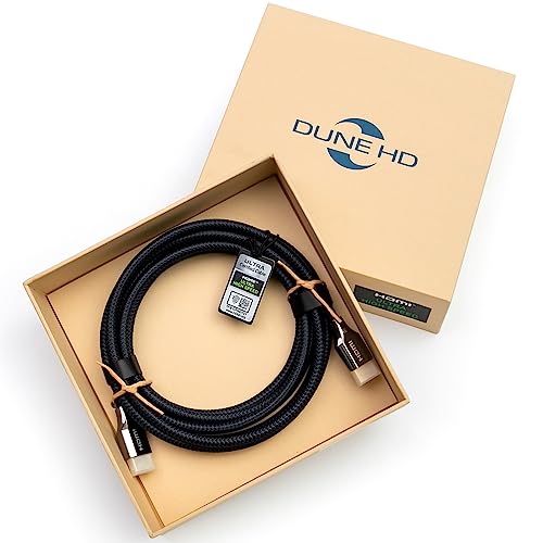 Dune Hd Cavo Hdmi 2.1A Ad Alta Velocità Certificato Con 48Gbps | 10K, 8K / 60Hz, 4K / 120Hz | 4:4:4, Earc, Cec, Hdcp 2.2/2.3, 3D, Hdr 10+, Vr, Pc Da G