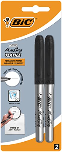933872 Bic-Blister Di 2 Penne Tessuto, Colore: Nero
