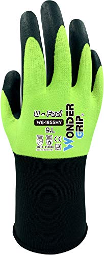 Wonder Grip Wg-1855Hy U-Feel - Guanto Da Lavoro Con Rivestimento In Nitrile, Guanto Da Officina Per Una Presa Precisa, Guanto Di Protezione Dal Calore