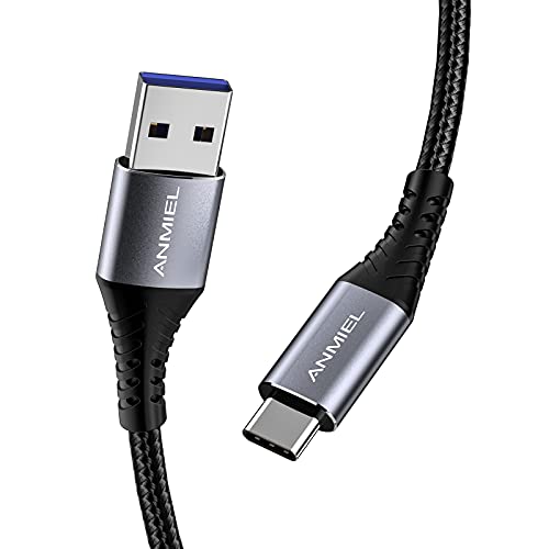 Cavo Usb Tipo C 2M Anmiel 3.1A Ricarica Rapida E Cavo Usb 3.0 Gen 1 In Nylon Intrecciato Usb C, Massimo 5 Gbps Trasferimento Veloce Dei Dati, G6, Tab
