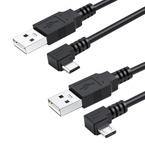 Cy Micro Usb Maschio Ad Angolo Retto 90 Gradi A Usb 2.0 Cavo Dati Per Telefono Cellulare E Tablet, 5 M