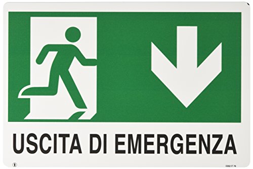 Ist - Carta In Pvc "Uscita Emergen.1", 30 X20 Cm