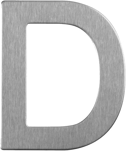 Numero Civico In Acciaio Inox Adesivo - Altezza 10 Cm - Numero Civico - Numero Di Porta Design (D)