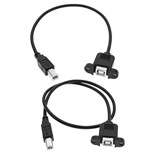 Emagtech 2 Cavi Usb 2.0 B Maschio A B Femmina, Cavo Usb 2.0 Da Usb B Maschio A Usb B Femmina Per Montaggio A Pannello, Accessori Per Modem, Stampanti,