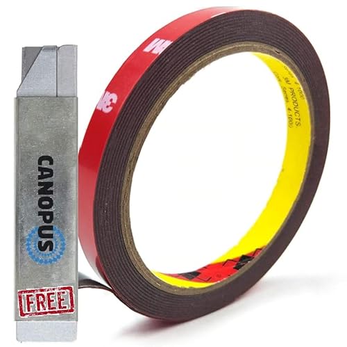 Canopus Nastro Biadesivo Extra Forte, 4218P (5Mm X 3 Metri), Impermeabile Nastro Di Montaggio, Nastro Per Striscia Led, Decorazioni Per La Casa, Uso E