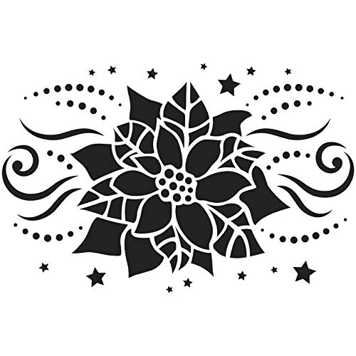 Ideen Mit Herz Stencil In Plastica Laser, Din A4, Natale, Motivi Invernali, Decorazione Creativa, Finestre, Tessuti, Carta, Scrapbooking (Stella Di Na