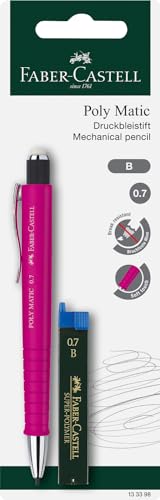 Faber-Castell Poli 133.398 Matic Lápiz Mecánico En Blister Card Variados Colores, 0.7 Mm