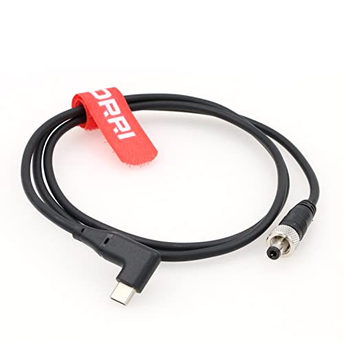 Drri Blocco 5.5 X2.1Mm Dc Ad Angolo Retto Usb-C Pd Ricarica Rapida 12V Cavo Di Alimentazione Per Atomos Ninja V Monitor/Zwo Asi Raffreddato