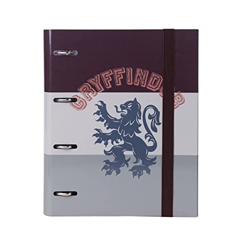 Cerdá Life'S Little Moments - Archivador 4 Anillas Unisex De Hogwarts [ Harry Potter ] Con Tapa Dura Y Cierre Con Goma - Licencia Oficial Warner Bros,