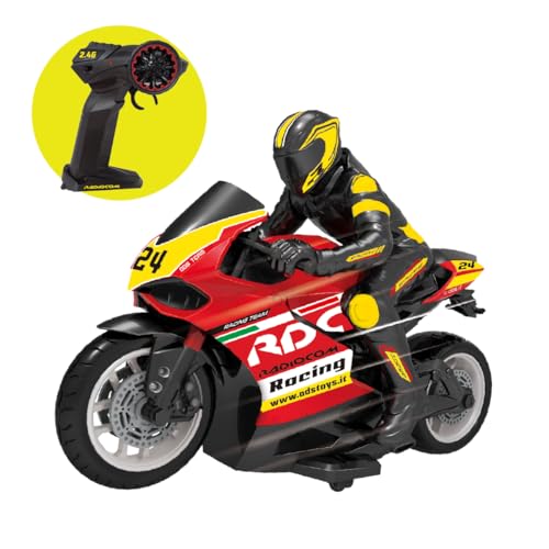 Ods - Radiocom Moto Stradale, Moto Radiocomandata Giocattolo, Radiocomando 2.4 Ghz, 7 Funzioni, Scala 1:10, Età +6 Anni