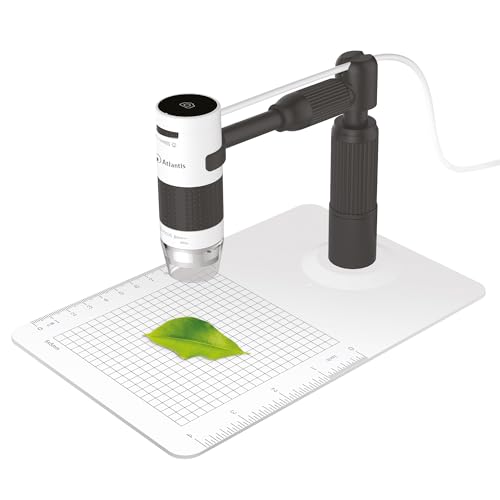 Microscopio Digitale Usb Magnificatore Ingranditore Atlantis E45-Ms725, Risoluzione Uxga 1600X1200. Doppio Fuoco, Ingrandimento 60X E 250X. Regolazion