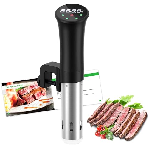 Sous Vide Roner Cucina Professionale Slow Cooker Circolatore Termico, Termocircolatore A Immersione Inox Per Cottura A Bassa Temperatura, Con Ricettar