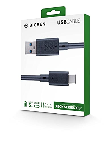 Nacon Cavo Di Ricarica Per Controller Xbox Series. Connettore Usb A Usb-C. Lunghezza 5 M. Cavo In Pvc, Nero