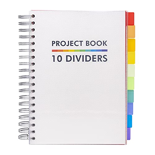Pukka Pad Libro Progetto B5 Con 10 Divisori Riposizionabili Per L'Organizzazione, 400 Pagine Di Carta 80 G/M² Perforate, Taccuino Da 200 Fogli, Per Sc
