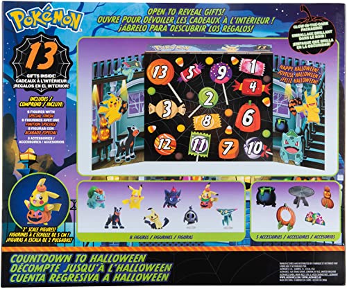 Calendario Dell'Avvento Pokemon Per Bambini, 13 Pezzi, Include 10 Personaggi Giocattolo E 3 Accessori, Età 4+