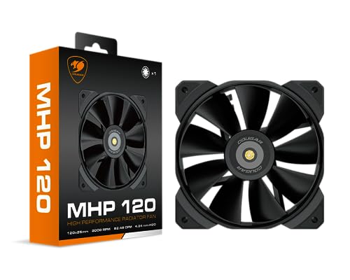 Cougar Mhp 120 - Ventola Di Raffreddamento Ad Acqua Ad Alta Potenza Per Pc, Confezione Singola, Colore: Nero