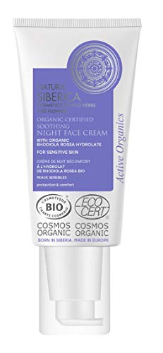 Natura Siberca Crème De Nuit Bio Réconfort Peaux Sensibles À La Rhodiola Rosea, 50Ml