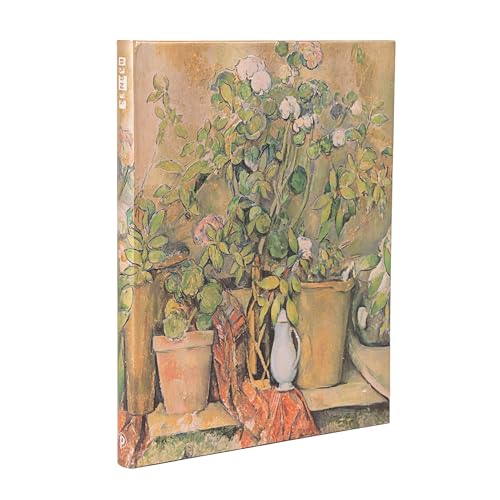 Paperblanks Diari A Copertina Rigida, Vasi Di Terracotta E Fiori, Cezanne, Ultra, Righe, Chiusura Con Fascia Elastica