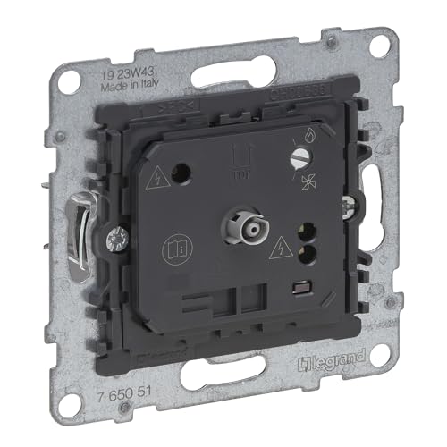 Legrand, Seano 765051 - Termostato Elettronico, Inserto, Contatto Alternata, Corrente Di Commutazione: 8 A Cos Phi = 1, 2 A Cos Phi = 0,6, Morsetti A