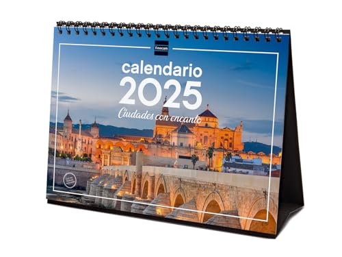 Finocam - Calendario Immagini Desktop Per La Scrittura 2025 Mese Vista Gennaio 2025 - Dicembre 2025 (12 Mesi) Città Spagnolo
