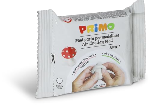 Primo - Pasta Modellabile Dermatologicamente Testata 250G, Panetto Argilla Da Modellare Con Mani Inumidite, Giochi Bambini 3 Anni Per Lavoretti Creati
