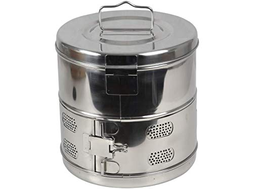 Gima 26682 Drum Inox Ø 240 X H 240 Mm, 1 Pezzo