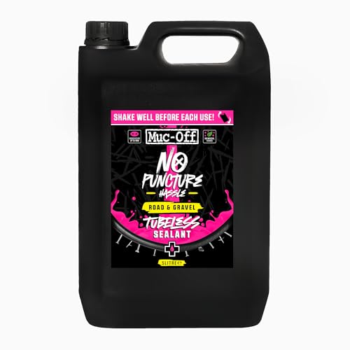 Muc-Off No Puncture Hassle Road & Gravel Tubeless Sealant 5 Litre, Sigillante Per Pneumatici Unisex, 5 L