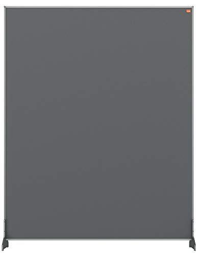 Nobo Divisorio Protettivo Da Scrivania Impression Pro, Barriera Per Il Distanziamento Sociale, Superficie In Feltro, Grigio, 800 X 1000 Mm