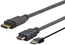 Vivolink - Pro Hdmi+Usb To Dp 5 Metri Hdmi 2.0 1920 * 1080P@60Hz, Prohdmidpusb5 (Hdmi 2.0 1920 * 1080P@60Hz High Active For Professional Av, 1920 * 10