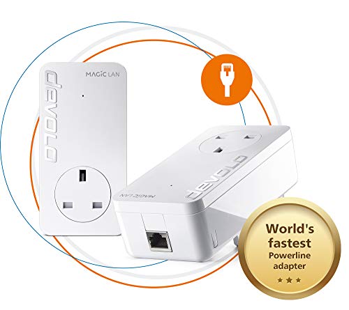 Devolo Magic 2-2400 Lan Starter Kit: Stabile Home Working, Powerline Starter Kit Fino A 2400 Mbps Per La Rete Domestica Powerline, 1 Porta Lan Gb, Ide