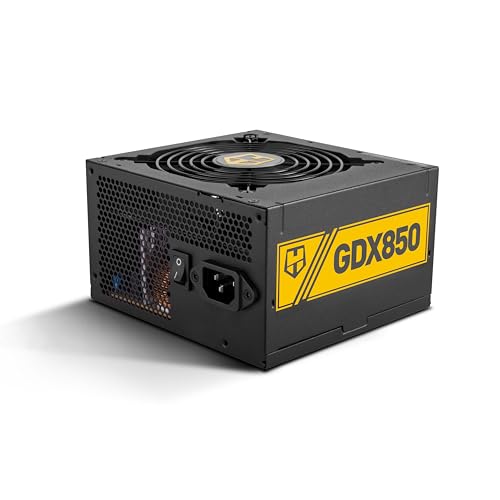 Nox Hummer Gdx 850W 80 Plus Gold - Alimentatore 850W, Atx 3.1, S-Ata, Pcie 5.1 12V-2X6, Ventola Ultrasilenziosa Da 120 Mm, Ingresso 240 V, Nero