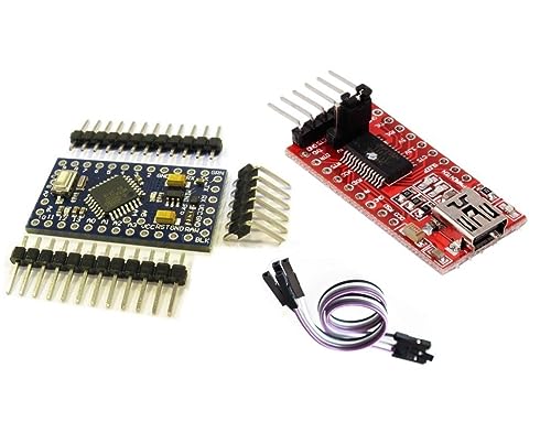 Tecnoulab 1 Pz Pro Mini Atmega 328P 5 V/16 Mhz + 1 Pz Ftdi Ft232Rl Convertitore Seriale Da Usb A Ttl