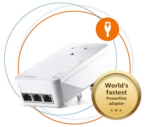 Devolo Magic 2-2400 Lan Triple: Adattatore Powerline Aggiuntivo (Fino A 2400 Mbps Per La Rete Domestica Powerline, 3 Porte Lan Gb, Ideale Per Giochi O