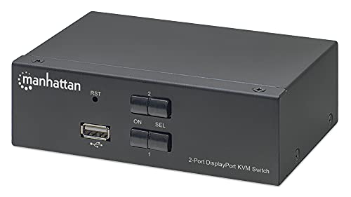 Conmutador Kvm Manhattan 2 Puertos Displayport 4K@60Hz