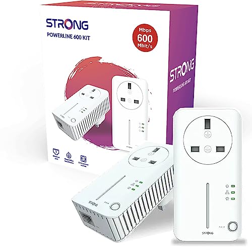 Strong Powerline 600 V2.0 Adattatore Homeplug Passthrough Starter Kit - Confezione Da 2
