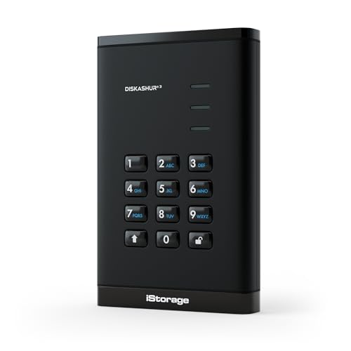 Istorage Diskashur3 Ssd 1Tb Nero - Unità A Stato Solido Portatile Sicura - Protetta Da Password - Resistente Alla Polvere E All'Acqua - Crittografia H