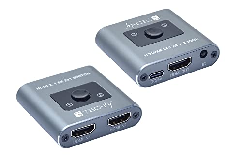 Techly 365504 Switch 2X1 Hdmi 2.1 8K Grigio