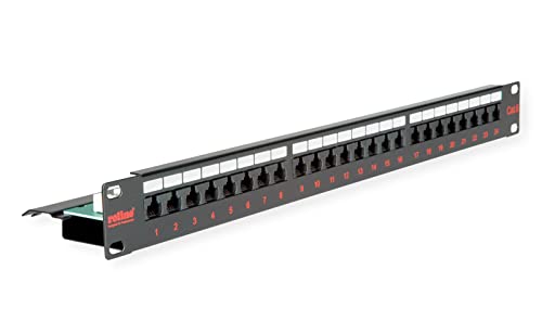 Roline Cat.6/Class E 19" Patch Panel, 24 Ports, Utp Black Pezzo Di Pannello