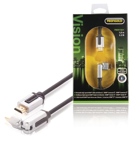 Profigold 1M High Speed Hdmi Cavo Hdmi Hdmi Tipo A (Standard) Nero, Oro, Grigio