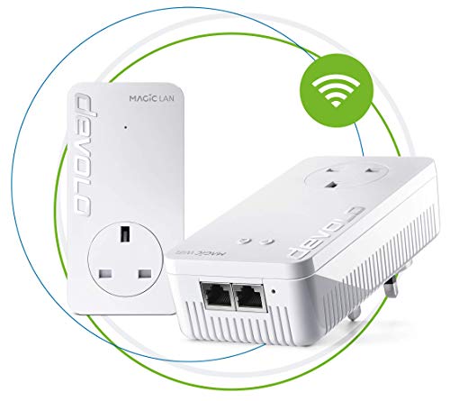 Devolo Magic 1-1200 Wi-Fi 5 Starter Kit: Lavoro Stabile A Casa, Alte Prestazioni (Mesh Wi-Fi, Fino A 1200 Mbps Tramite Powerline, Wi-Fi 5, Wi-Fi Ovunq
