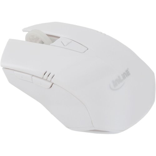 Inline 55361W - Mouse Ottico Wireless, 2,4 Ghz, Colore: Bianco