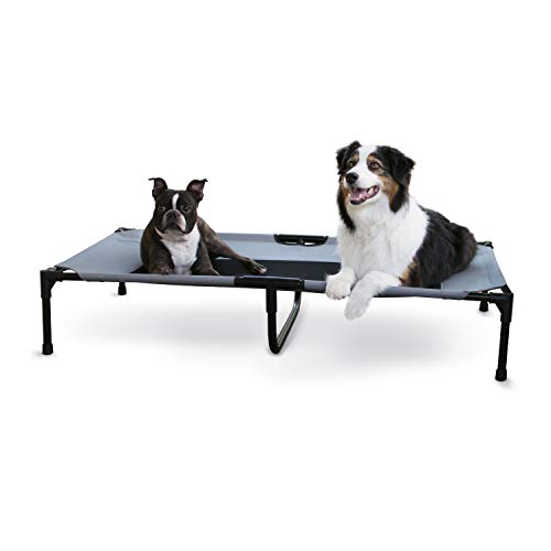 K&H Pet Products - Culla Rialzata Per Cani Con Rete Traspirante Lavabile, Piedini In Gomma Antiscivolo, Lettino Portatile Per Interni Ed Esterni, Rete