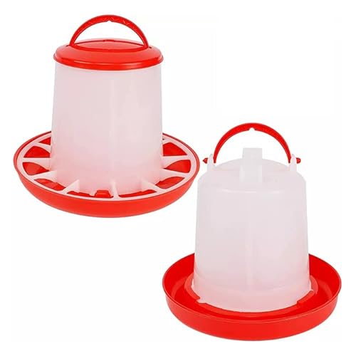 Easy Media Mangiatoia Da 3 Kg + Abbeveratoio Da 3 Lt Per Pollame Distributore Automatico Mangime Acqua Per Pulcini Polli