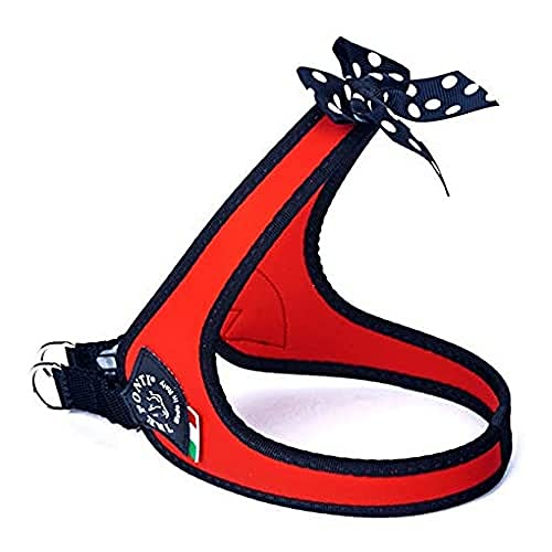 Tre Ponti Easy Fit Fashion - Polka Dot Bow - Click-Verschluss - Rot - Schwarzer Rand - Gr. 1.5