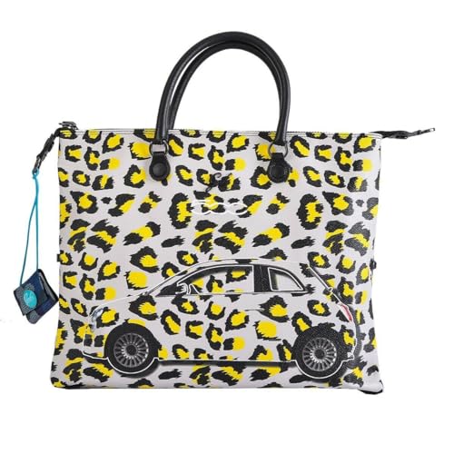 Gabs Borsa Donna G3 M Fiat Leopardo Multicolore 500 Trasformabile Borsa Shopper