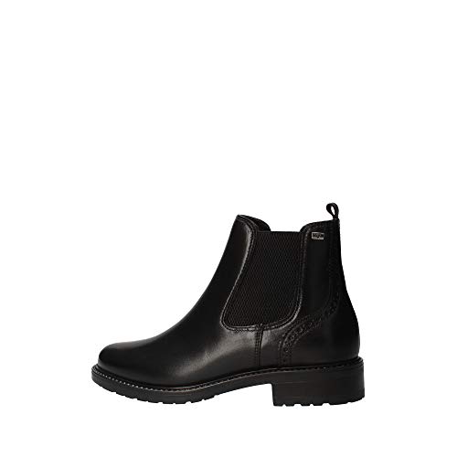Valleverde Polacco Donna 47520 In Pelle Nero Da Indossare Con Ogni Tipo Di Look Con Lavorazione Nel Tacco. Una Calzatura Adatta Per Tutte Le Occasioni